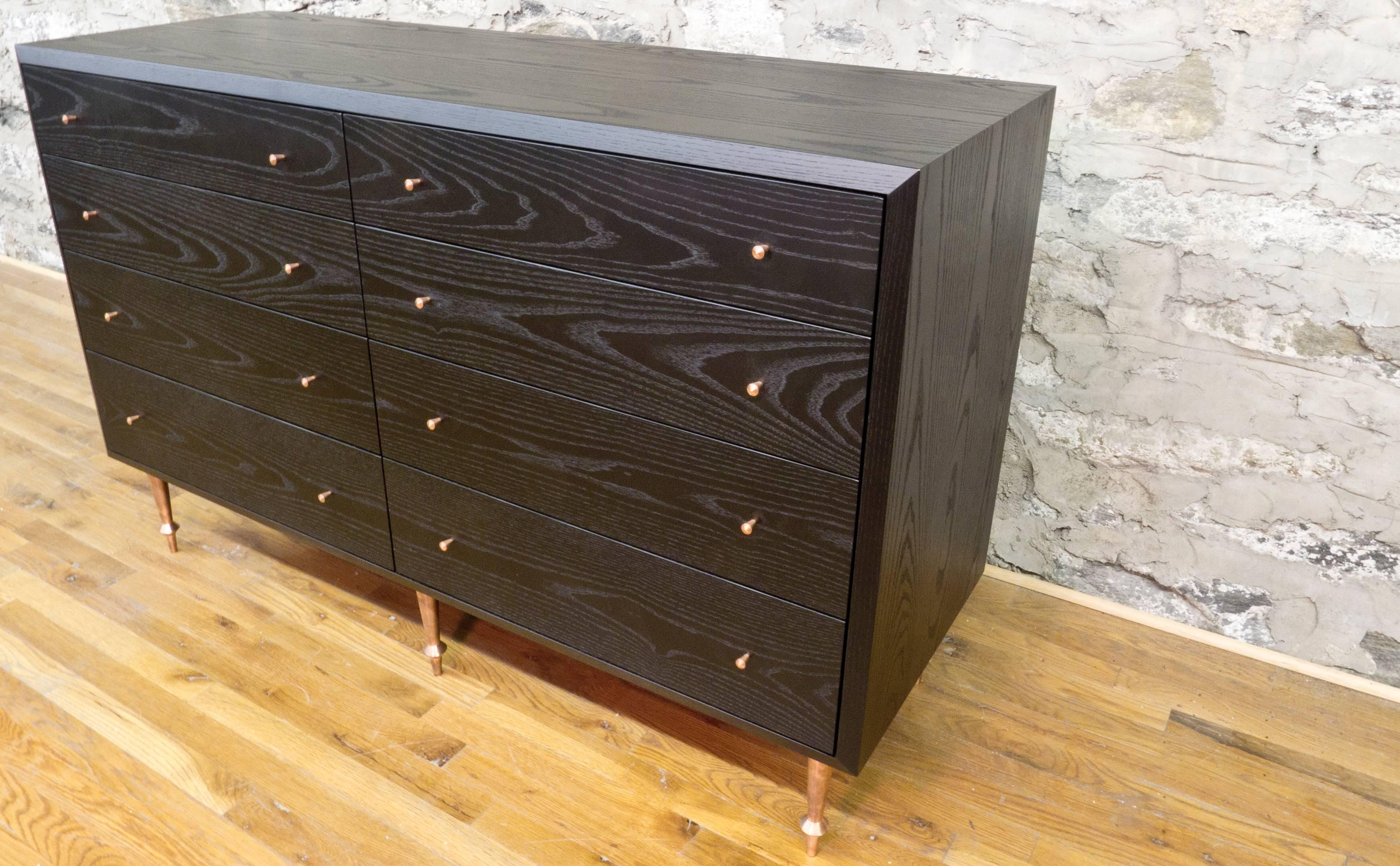 Turned Wide Pacific Dresser by Volk For Sale