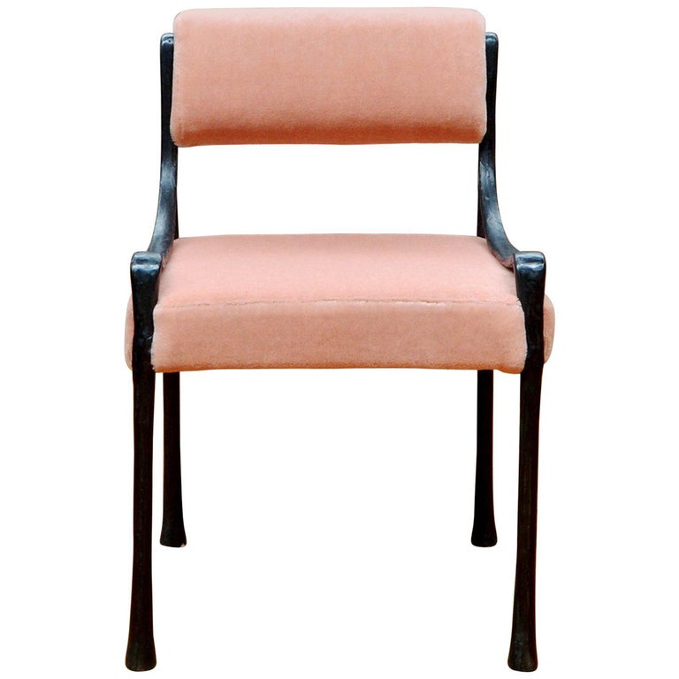 Giac Side Chair Art Deco Inspired LowArm Seat with Upholstered Cast