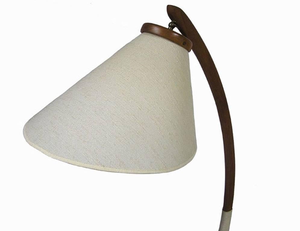 danish modern teak floor lamp