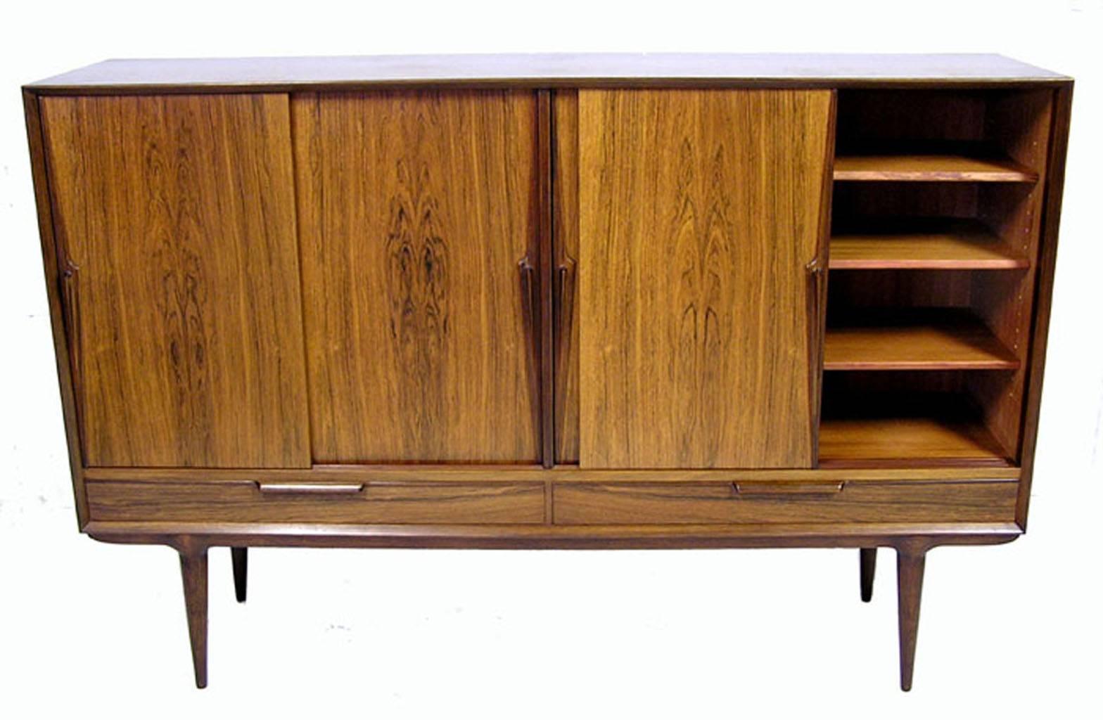 Mid-Century Modern 1960s Danish Rosewood Sideboard by Gunni Omann