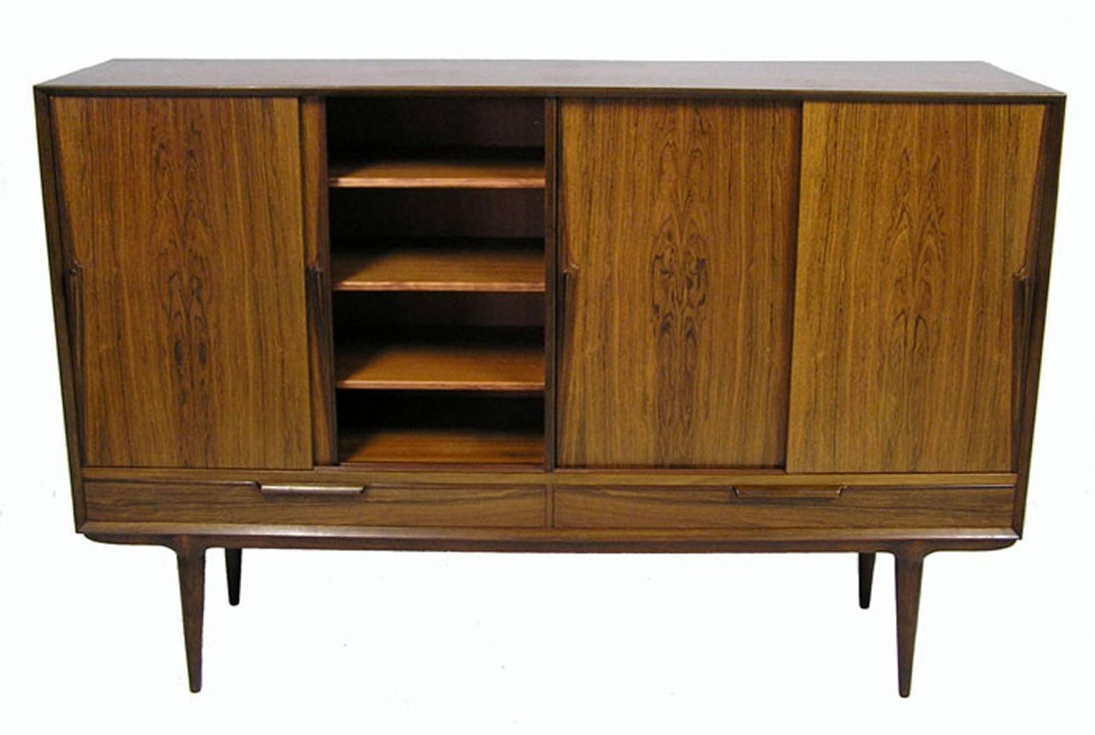 1960s Danish Rosewood Sideboard by Gunni Omann In Excellent Condition In Winnipeg, Manitoba