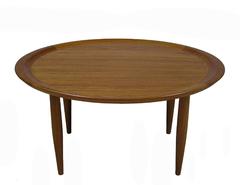 1960s Oval Teak Occasional or Side Table, Denmark