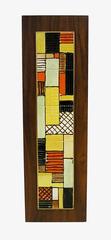 Mid-Century Modern Ceramic Tile Art Wall Plaque by Harris Strong