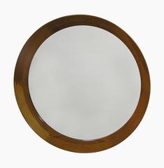 1960s Round Teak Mirror by Pedersen & Hansen, Denmark