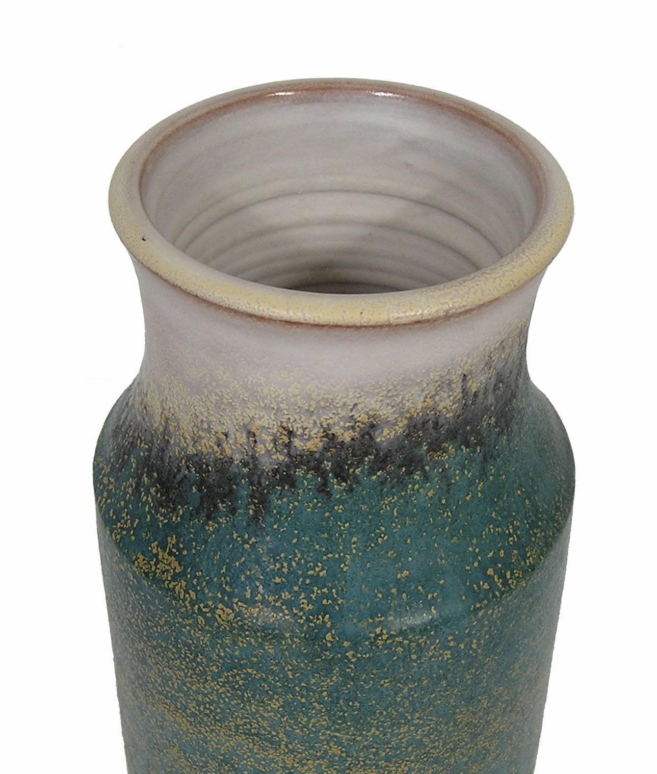 1970s Glazed Ceramic Vase by Marcello Fantoni, Italy In Excellent Condition In Winnipeg, Manitoba
