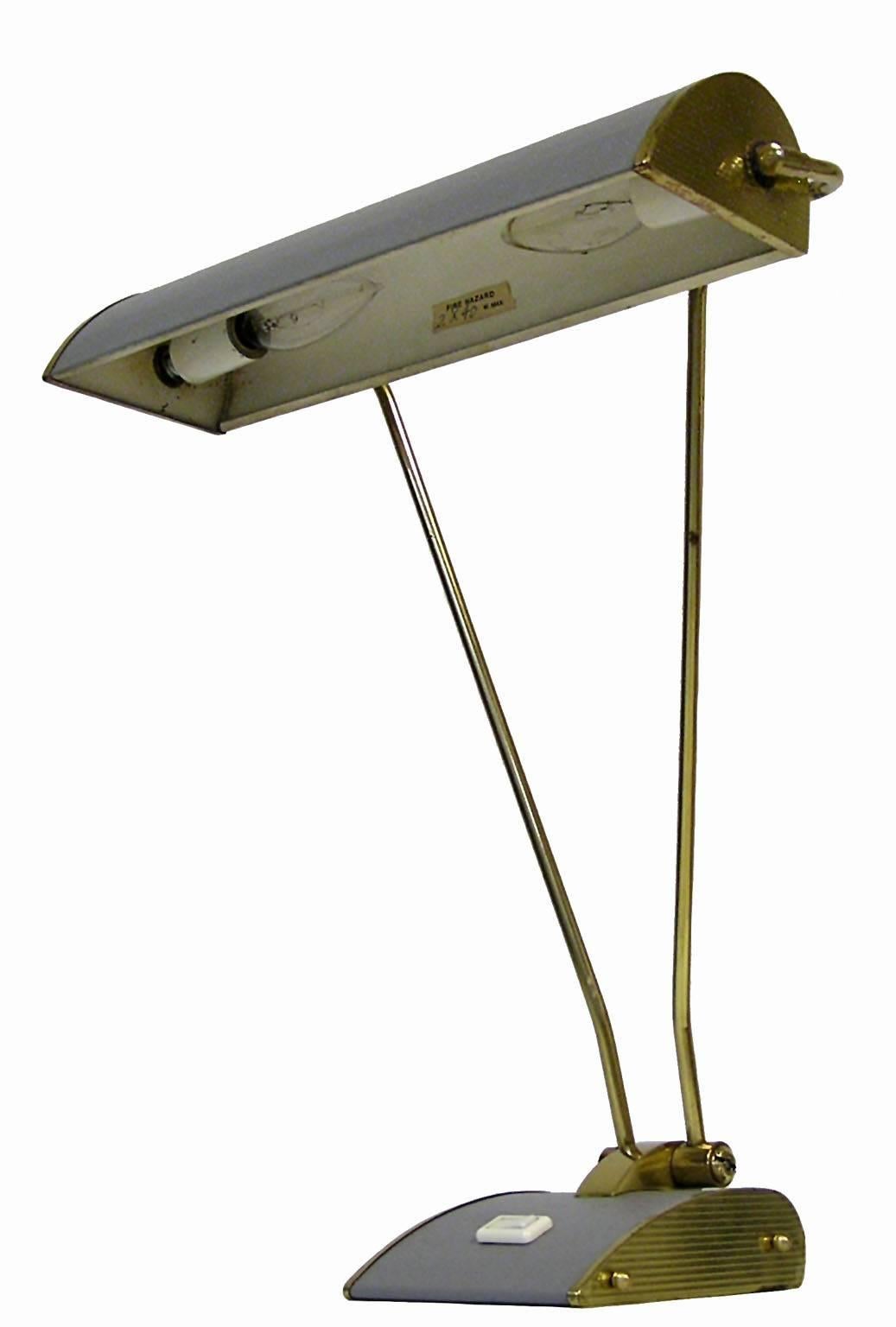 1940s Art Deco Desk Lamp by Eileen Gray for Jumo, France In Good Condition For Sale In Winnipeg, Manitoba