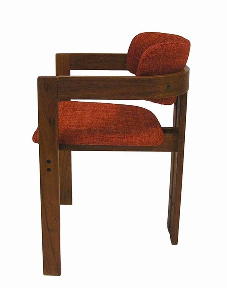 1970s Belgian Teak TripodLeg Dining Chairs, Set of Six at 1stdibs