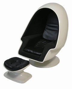 Space Age Lee West Music Chamber Speaker Chairs, circa 1960s