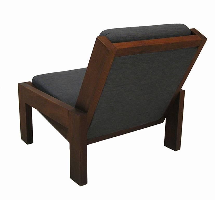 1960s Mid-Century Modern Low Teak Easy Chairs 1