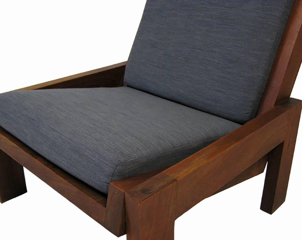 1960s Mid-Century Modern Low Teak Easy Chairs 2