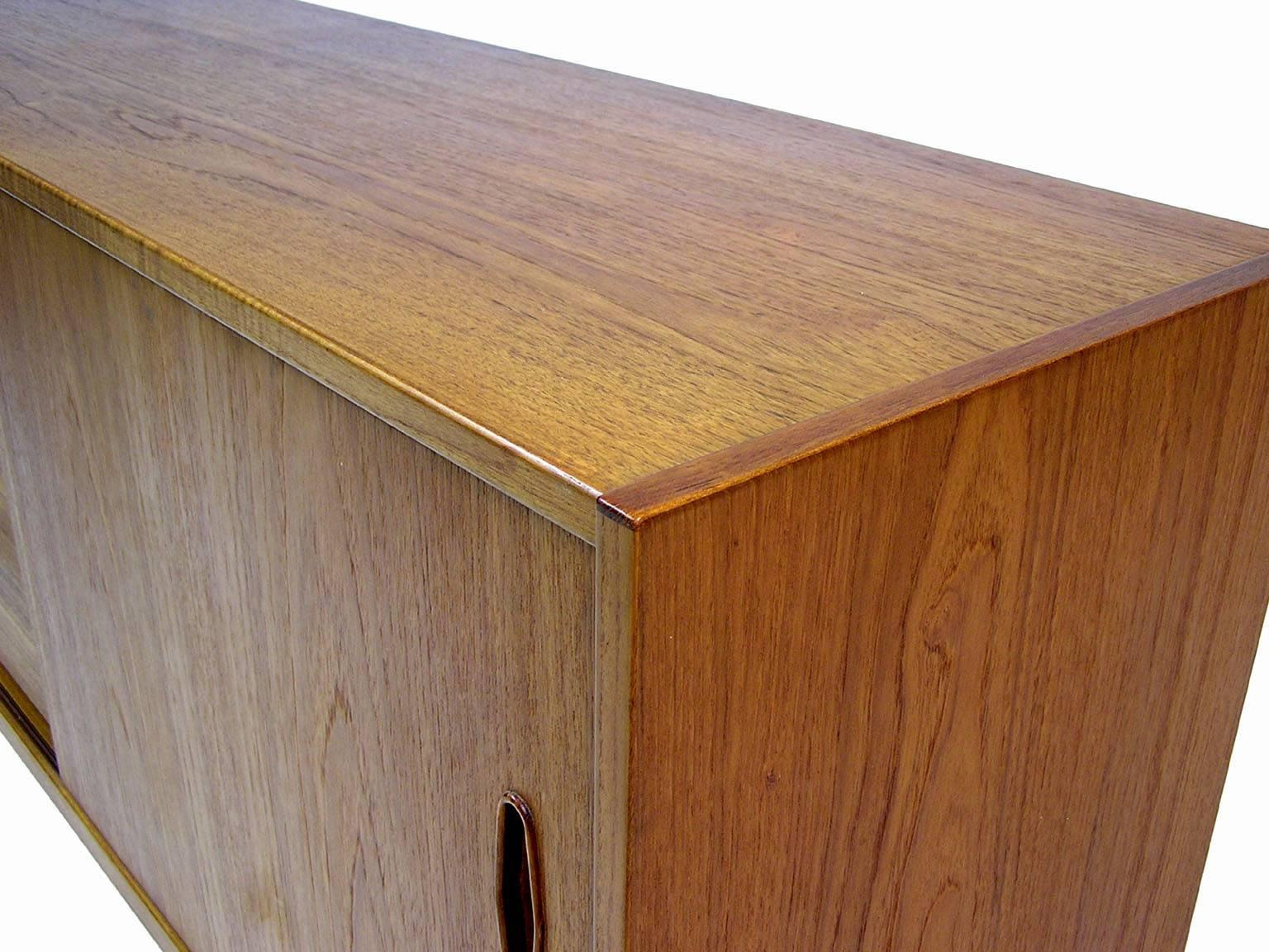 1960s Low Teak Sideboard by Nils Jonsson, Sweden In Excellent Condition In Winnipeg, Manitoba