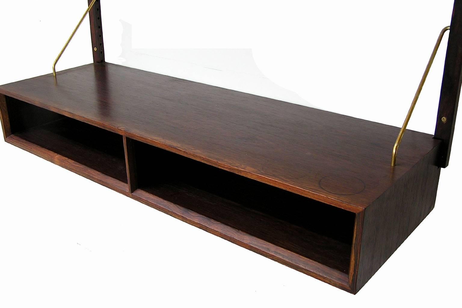 Mid-20th Century 1950s Royal System Rosewood Wall Unit by Poul Cadovius, Denmark