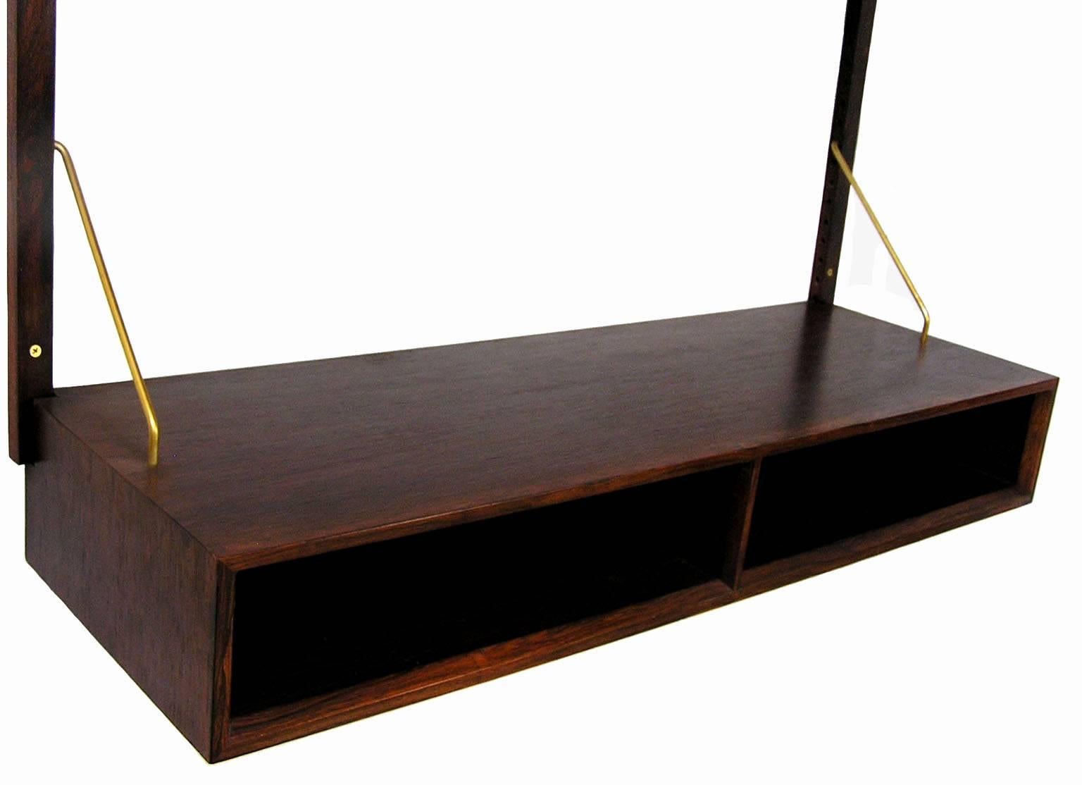 Danish 1950s Royal System Rosewood Wall Unit by Poul Cadovius, Denmark