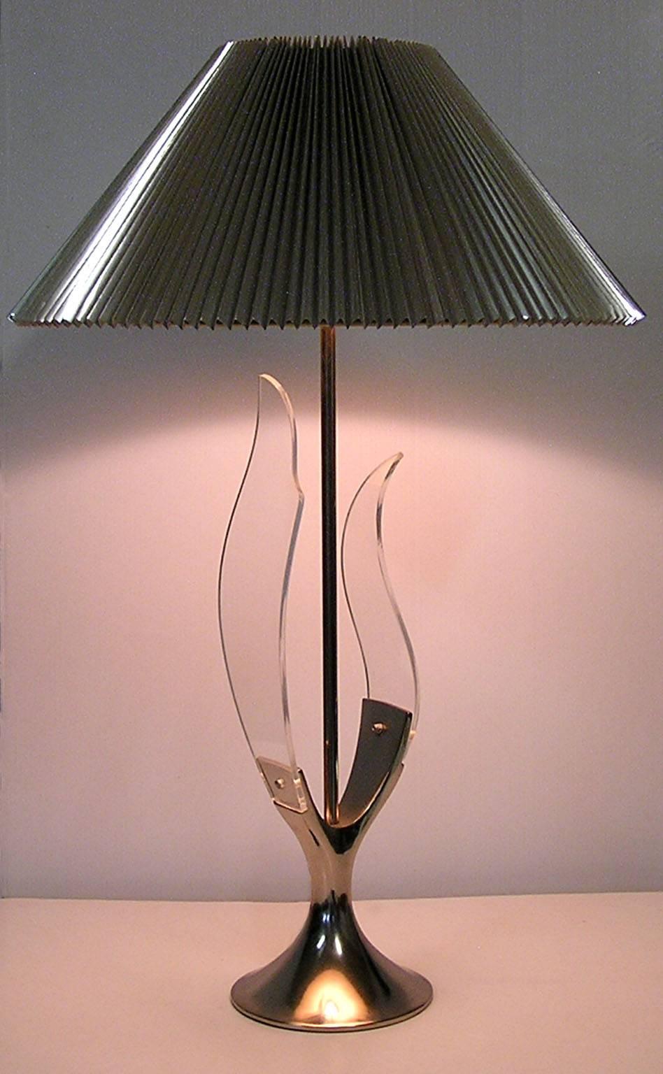 Mid-Century Modern 1970s Chrome and Lucite 