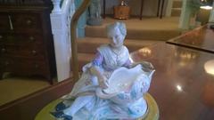 Porcelain Table Lamp in the Form of a Reclining Female Figure
