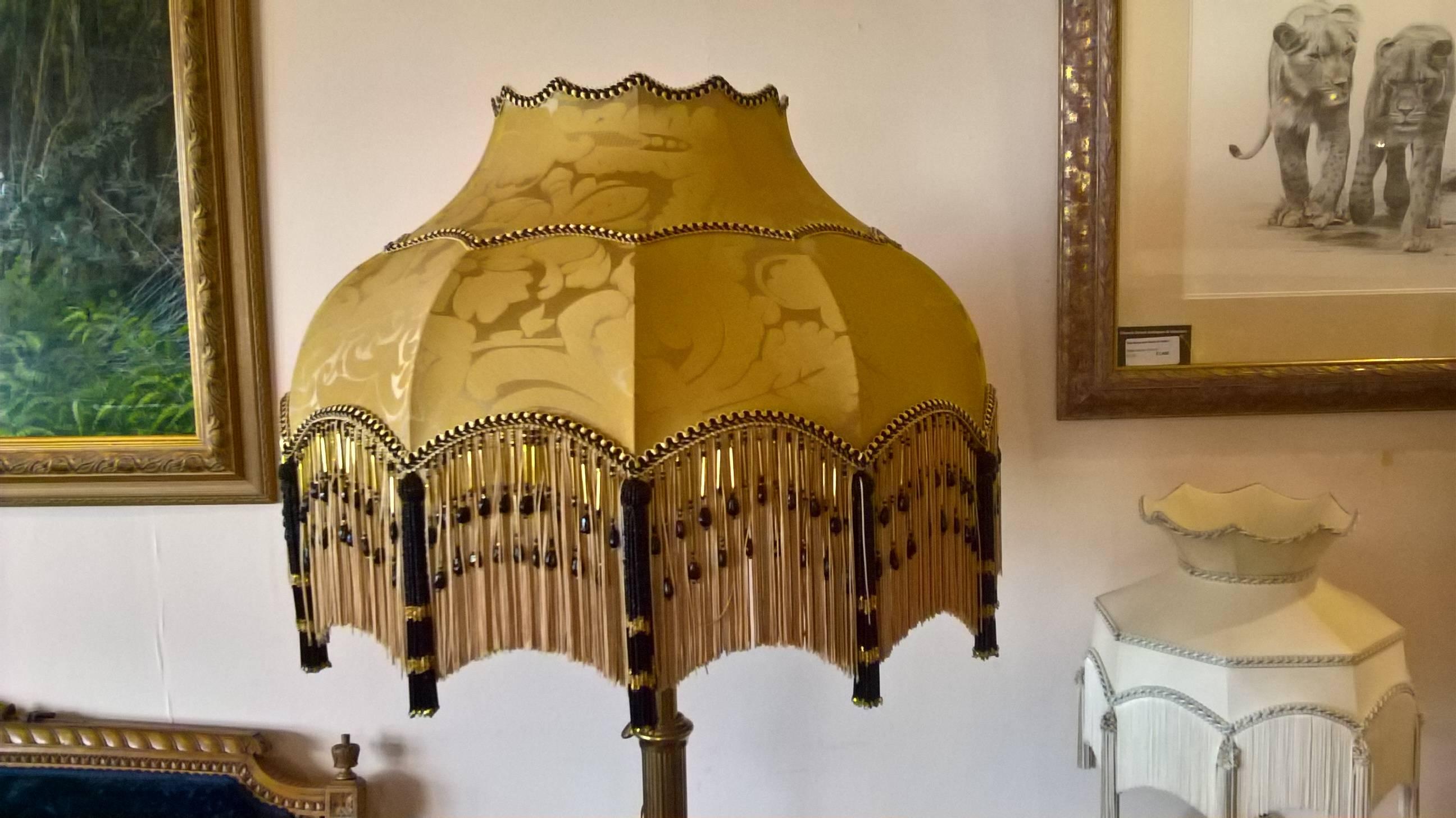 Victorian Brass Extending Telescopic Standard Oil Lamp by Messenger 1