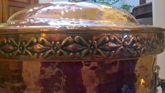 Arts and Crafts Beaten Copper and Brass Coal Bucket