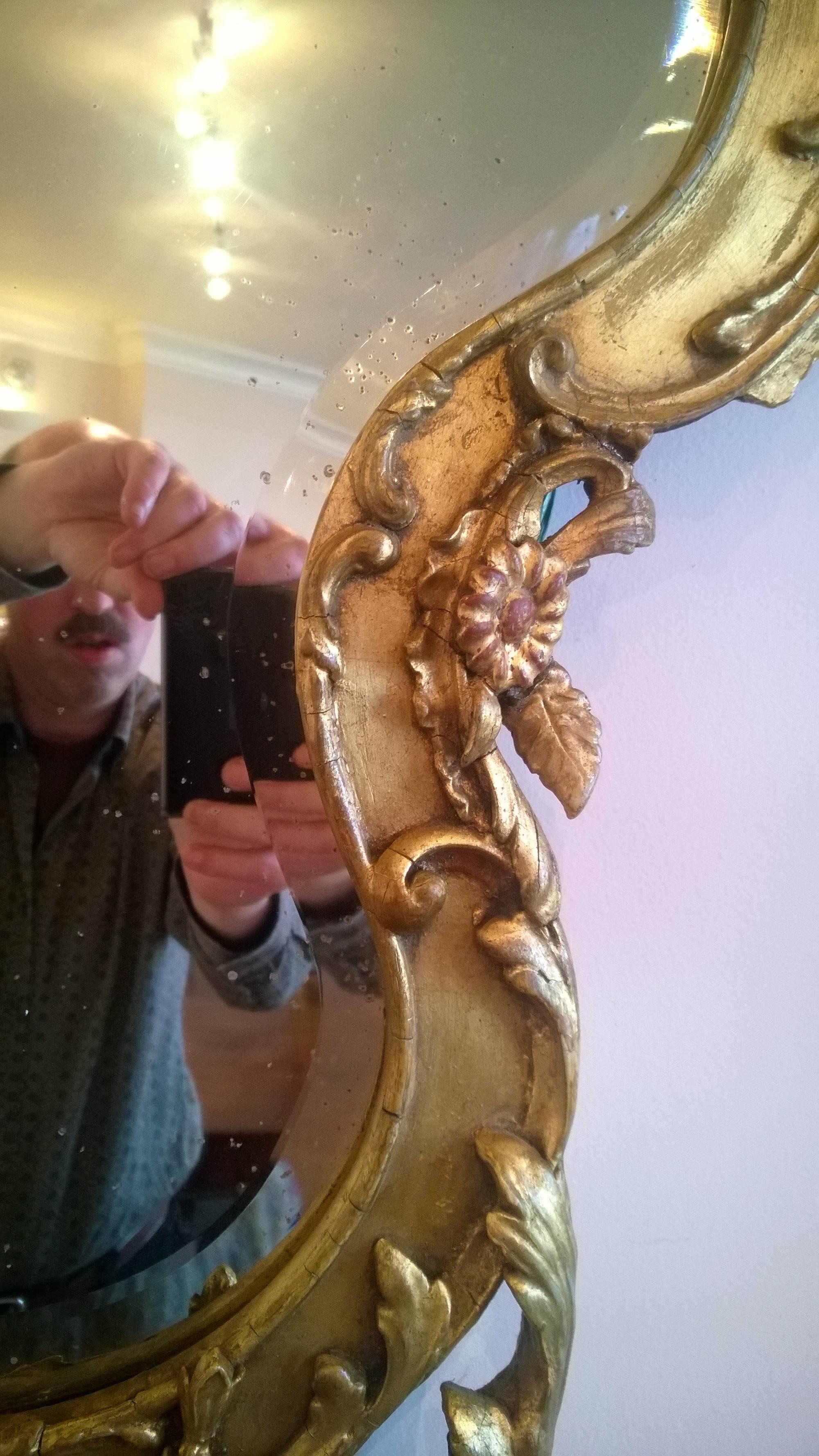 19th Century Giltwood and Gesso Mirror 2