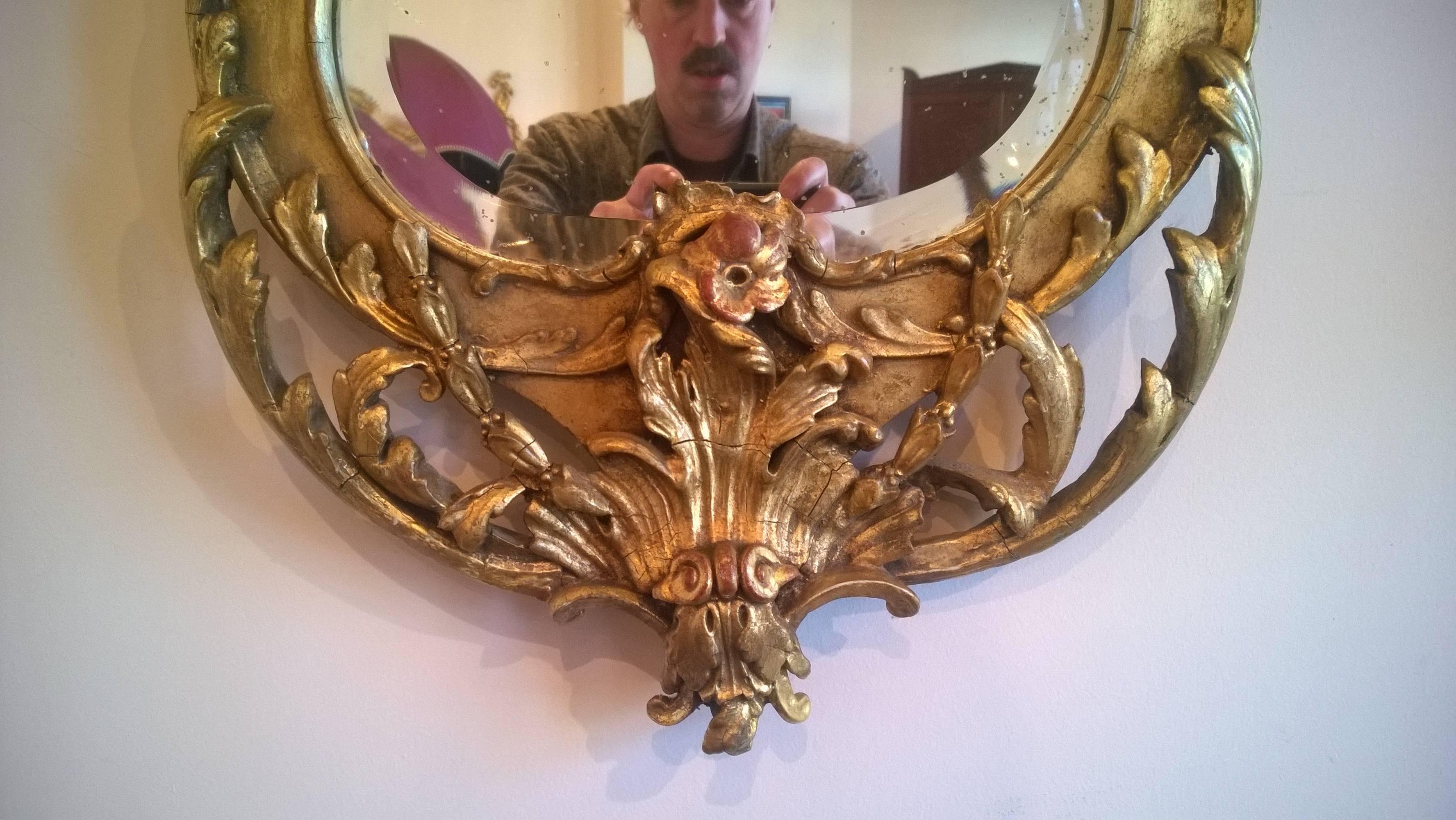 19th Century Giltwood and Gesso Mirror 1