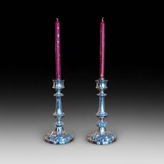 Pair of Victorian Silver Plate Candlesticks