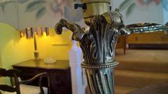 Edwardian Brass Table Lamp