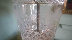 Cut-Glass and Brass Table Lamp