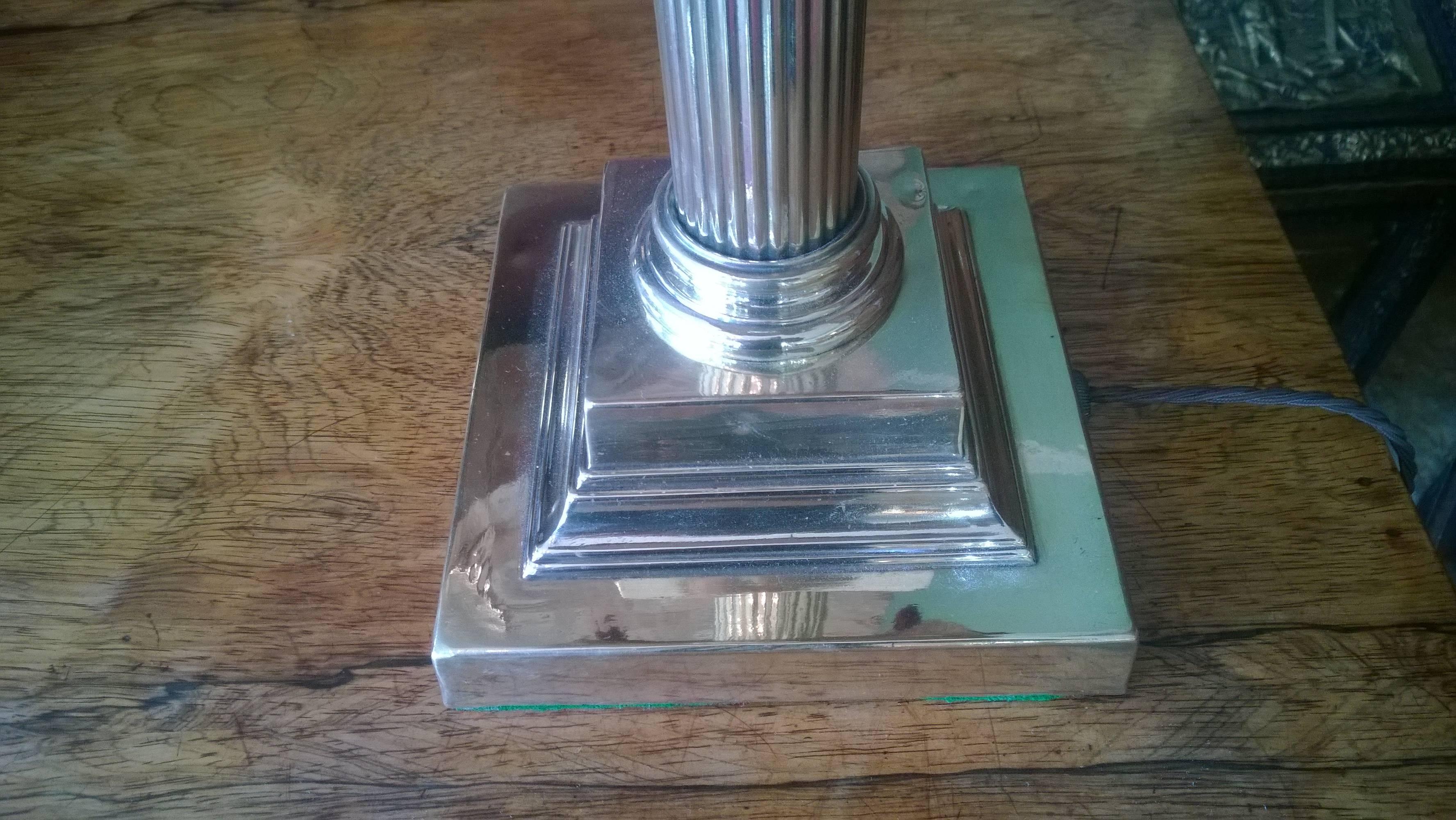 brass corinthian column table lamp