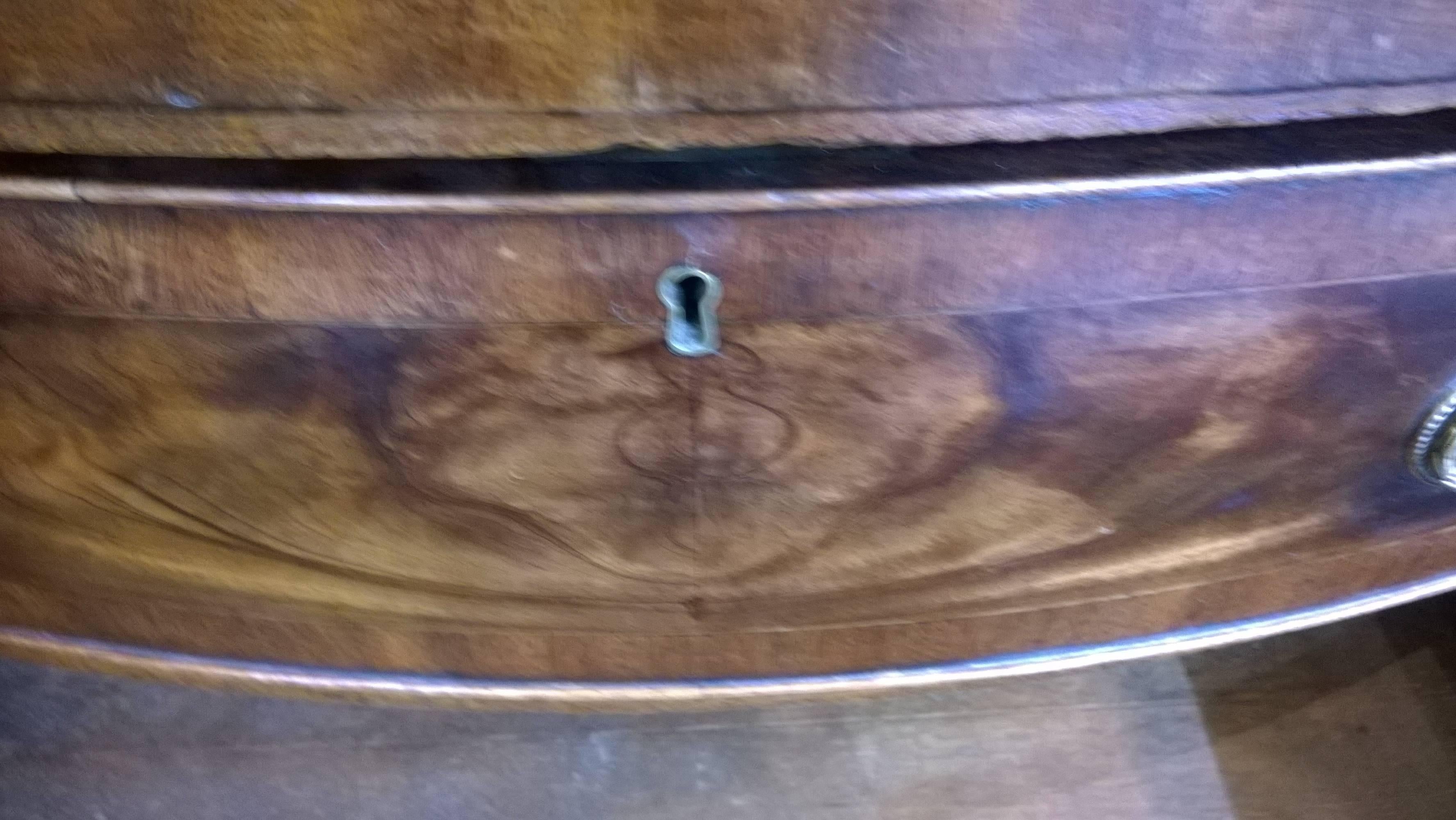 18th Century George III Mahogany Demilune Sideboard
