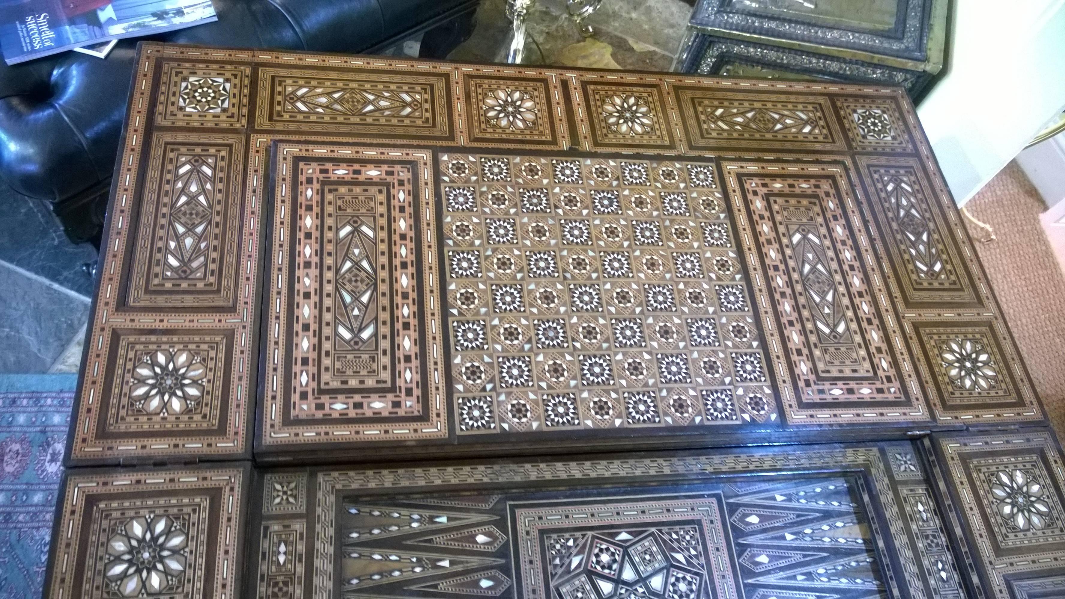 Persian Marquetry Rectangular Games Table 2