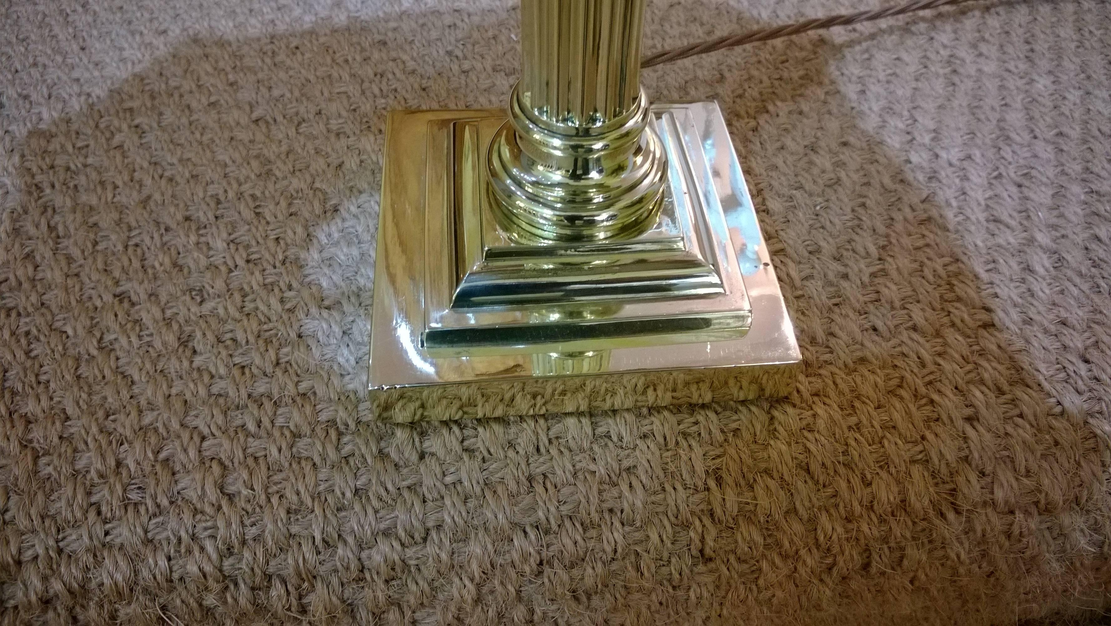 antique brass oil lamp converted to electric