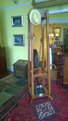Arts and Crafts Blonde Oak Hall Stand