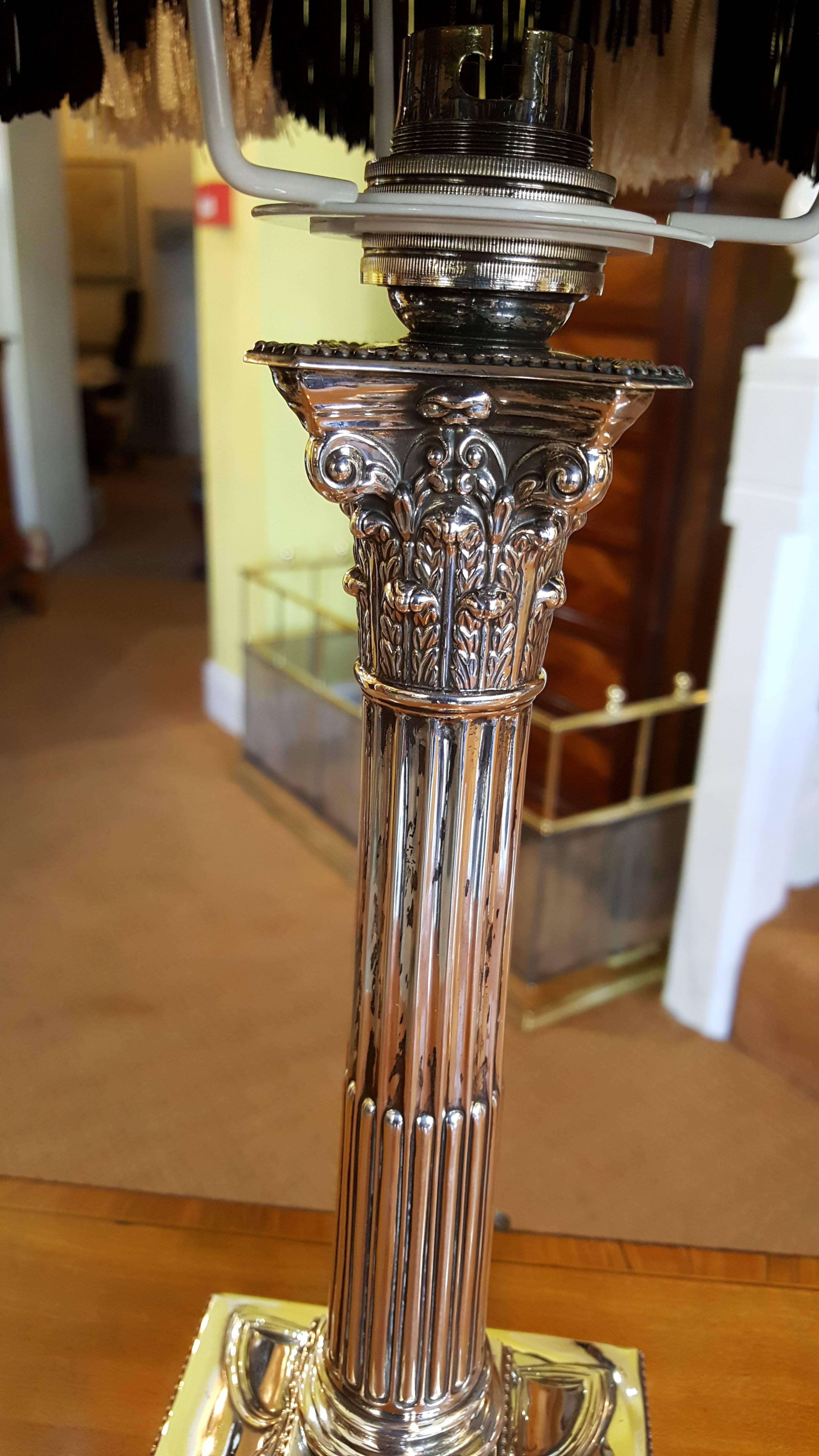 Classical Greek Edwardian Classical Shaped Silver Candle Stick