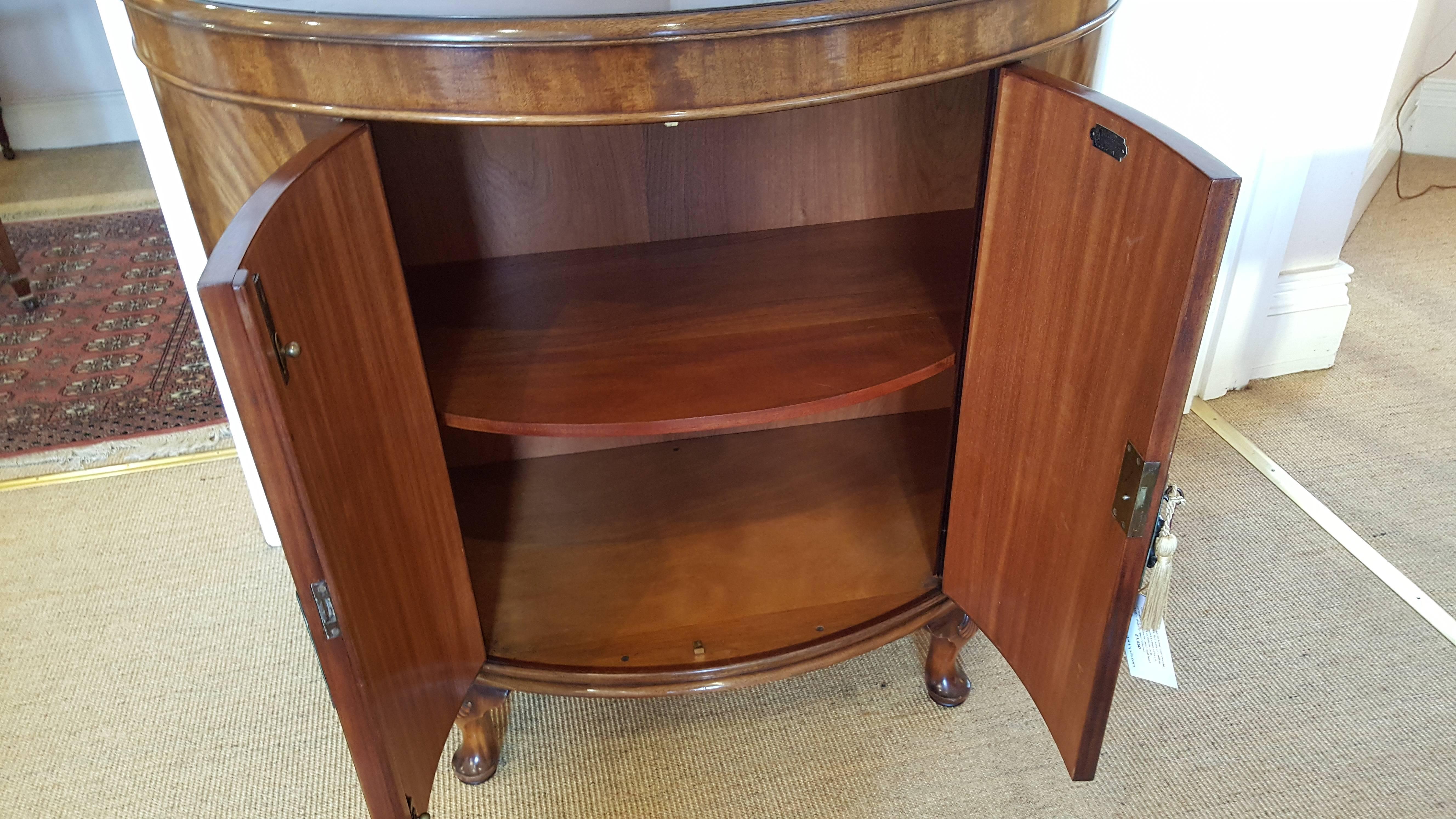 1920s Mahogany Demilune Drinks Cabinet 3