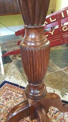 Early 20th Century, Tall Mahogany Torchere Plant Stand