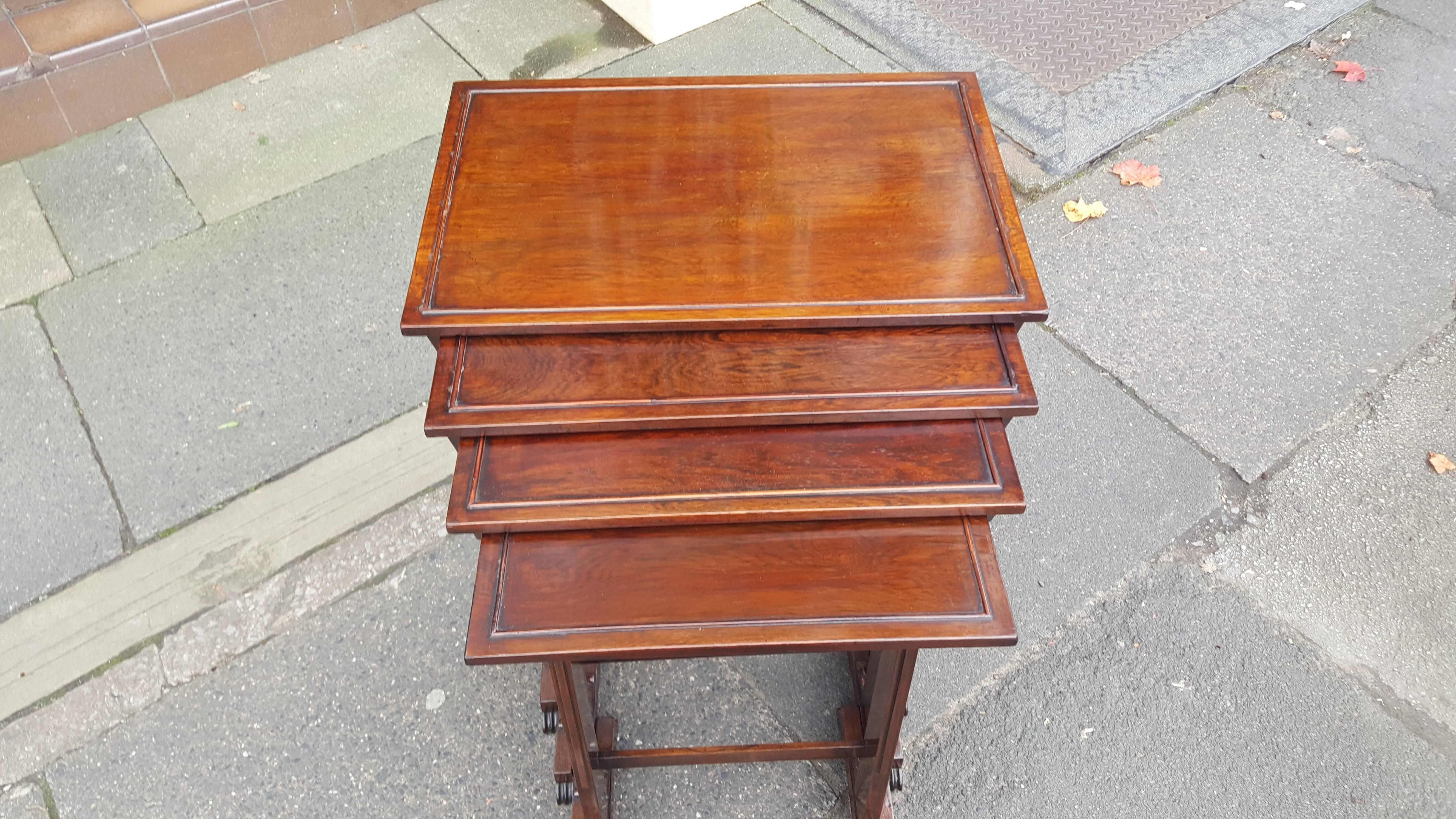 Nest of Early 19th Century Rosewood Side Tables 2