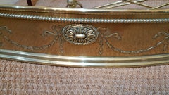 Edwardian Adam Style Brass Fireside Set