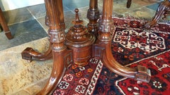 Victorian Black Walnut Quarter Veneered Fold over Card