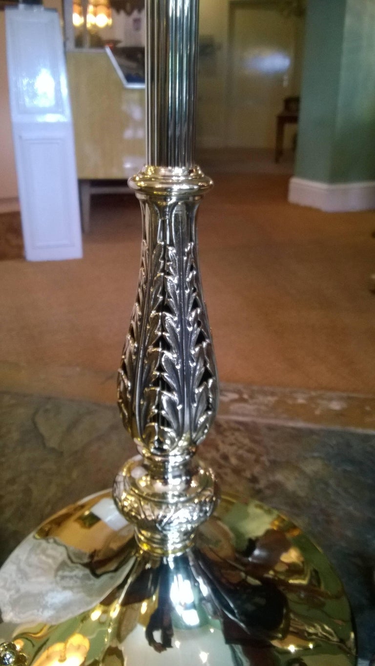 Victorian Brass Extending Standard Oil Lamp For Sale at 1stDibs