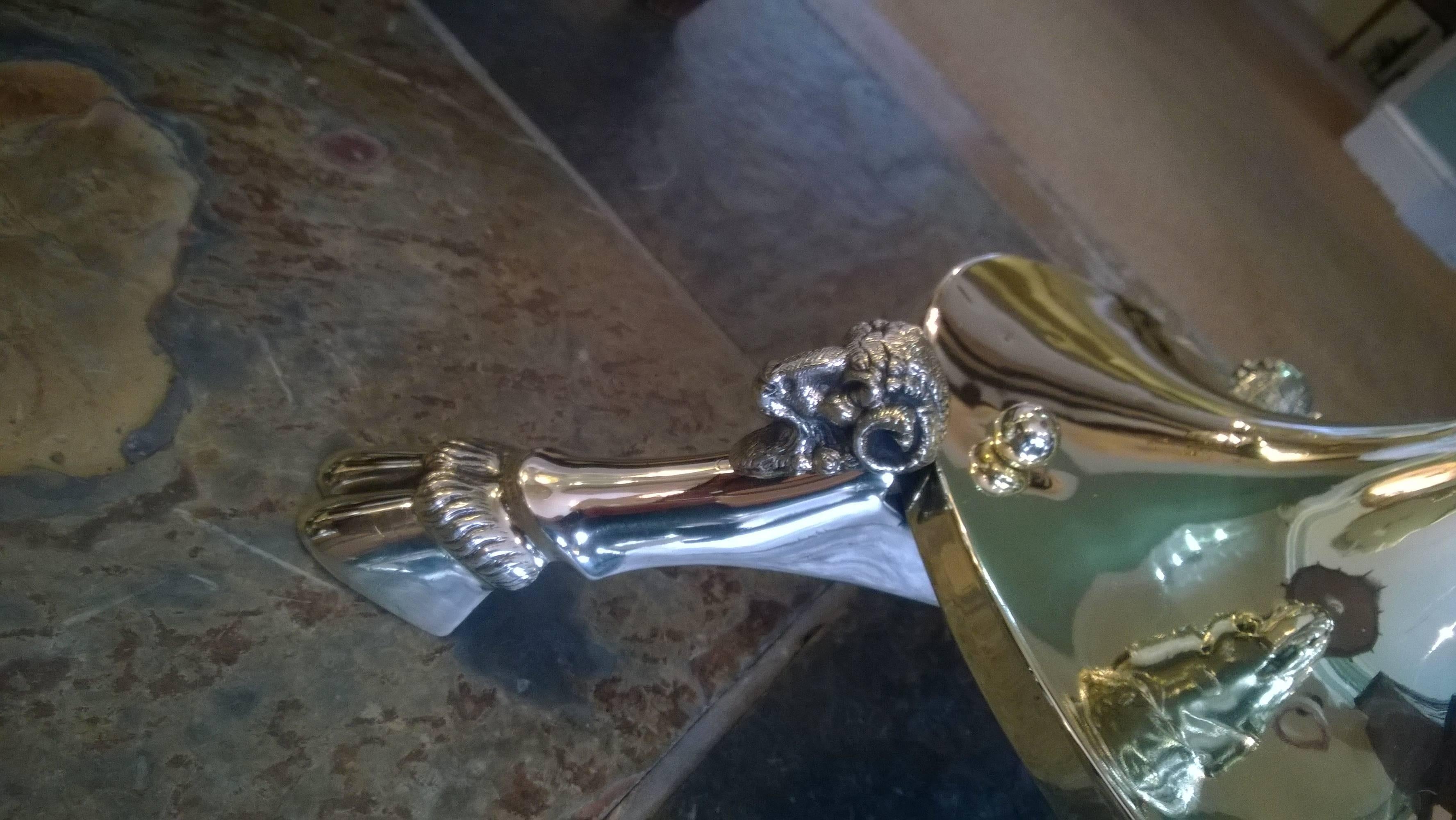 High Victorian Victorian Brass Extending Standard Oil Lamp For Sale