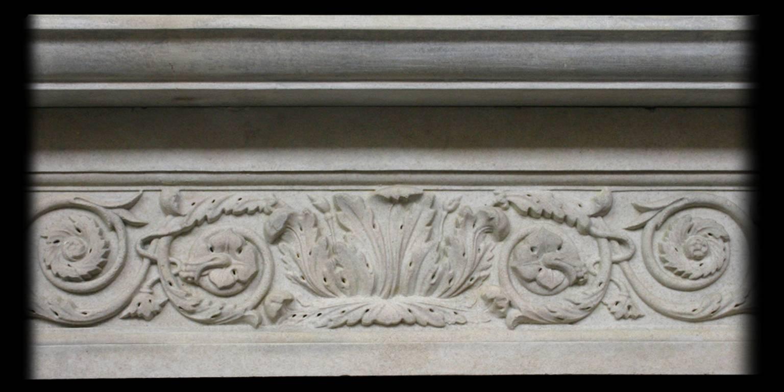 English 19th Century Victorian Composition Stone Mantel