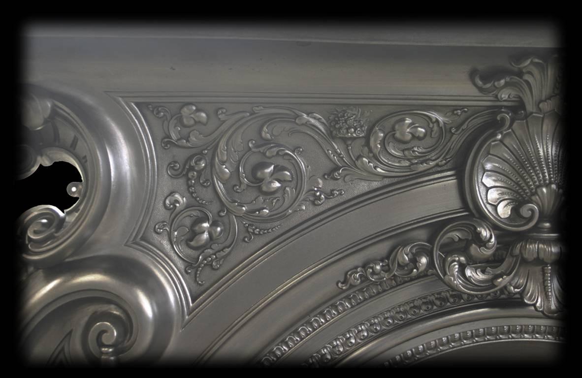 neo classical style cast iron chimneypiece
