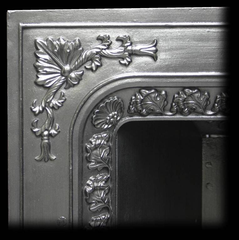 19th Century Victorian Cast Iron Fireplace Grate By Carron Co For