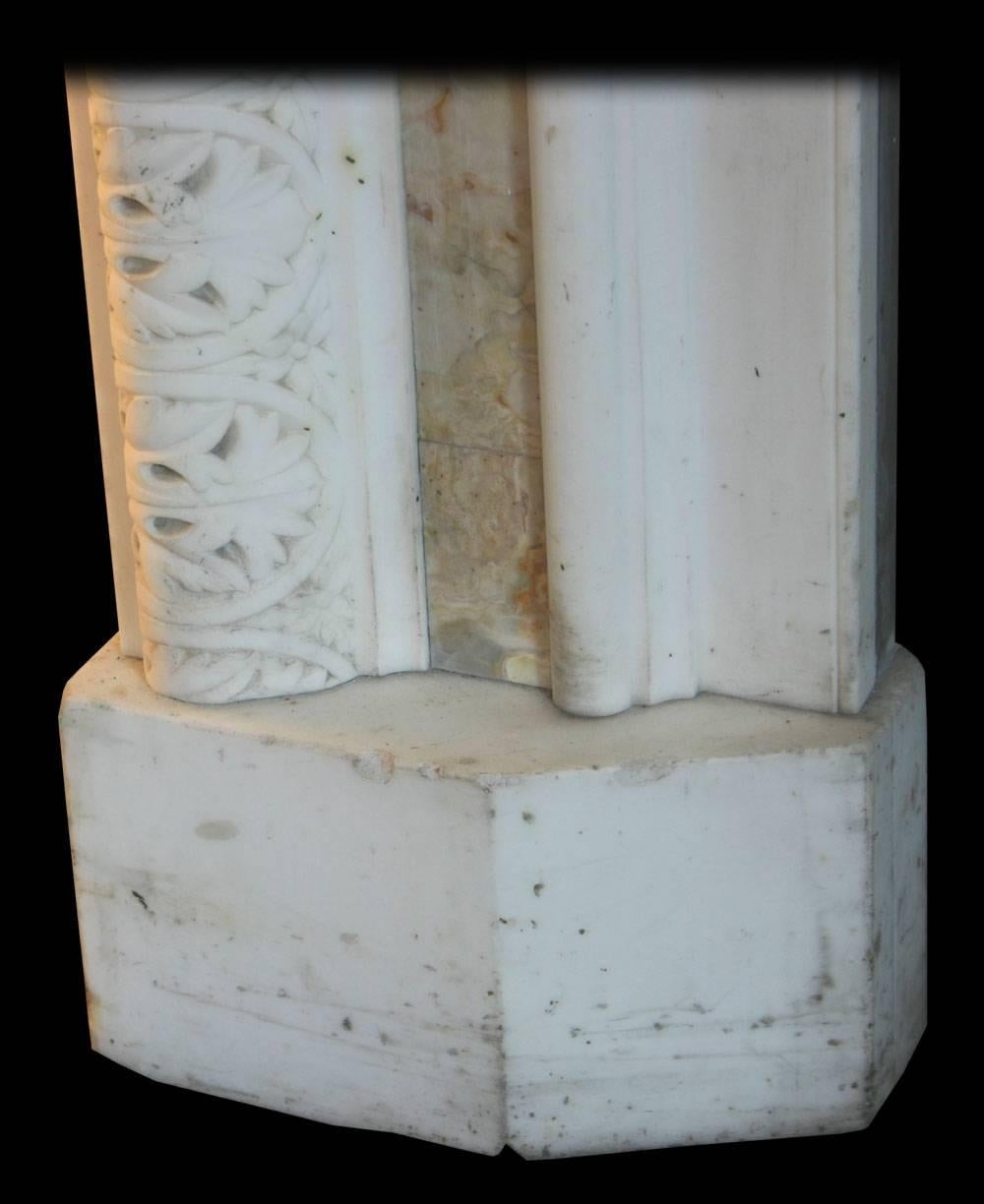 George III 18th Century Georgian Statuary Marble and Alabaster Chimneypiece