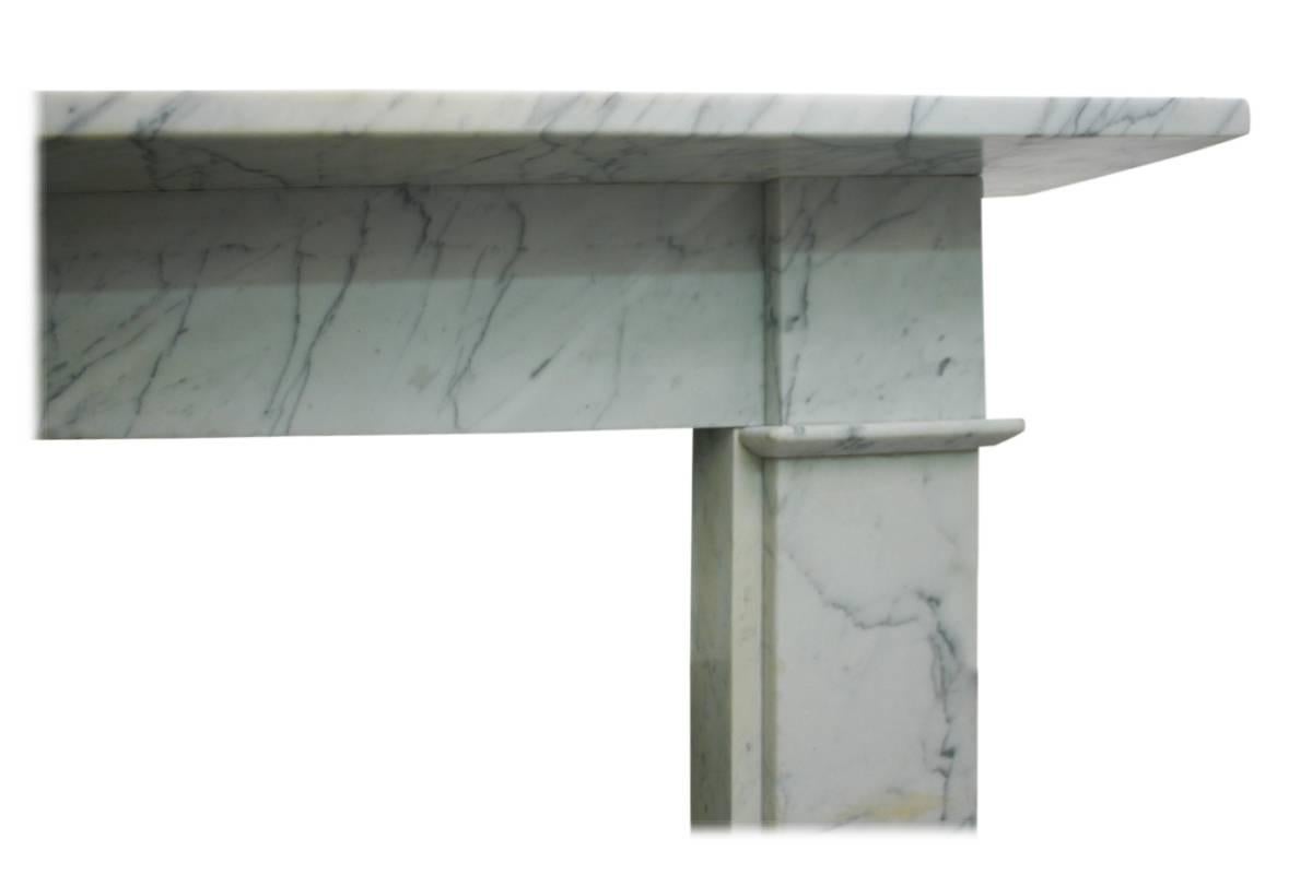 Restored Early Victorian Carrara Marble Fire Surround In Excellent Condition In Manchester, GB