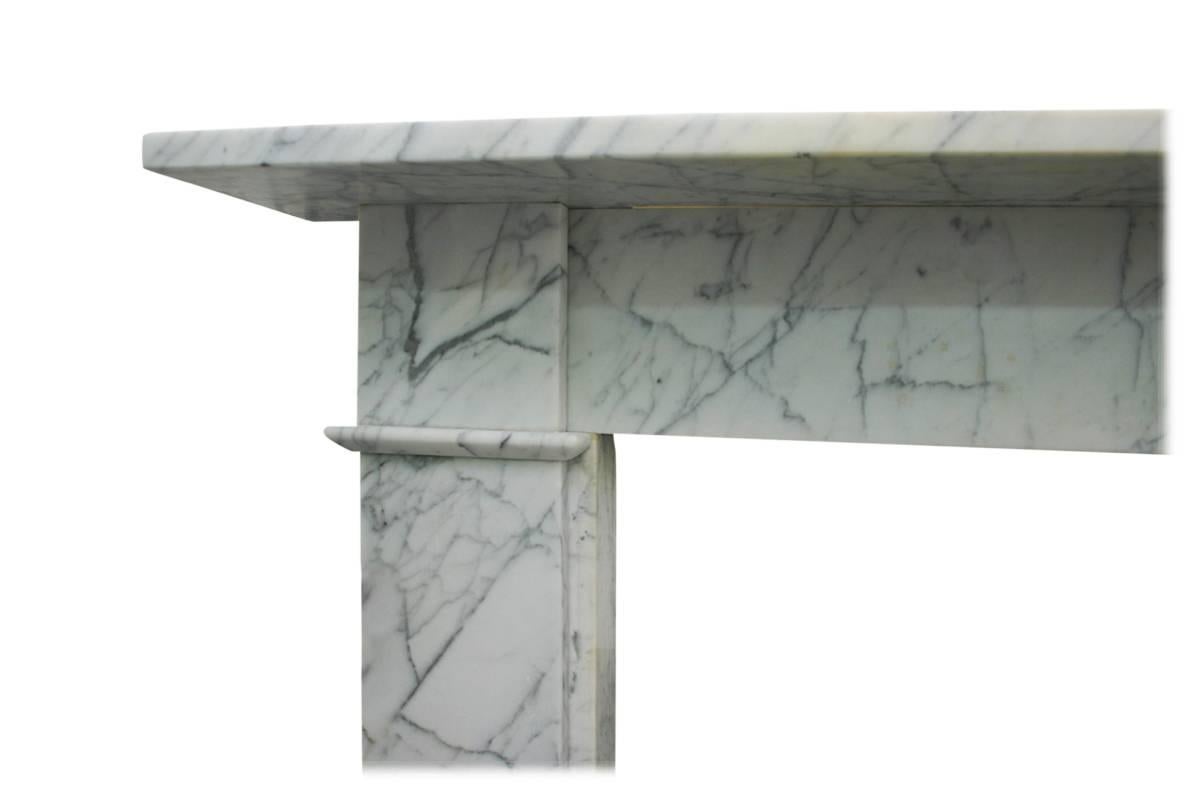 Mid-19th Century Restored Early Victorian Carrara Marble Fire Surround