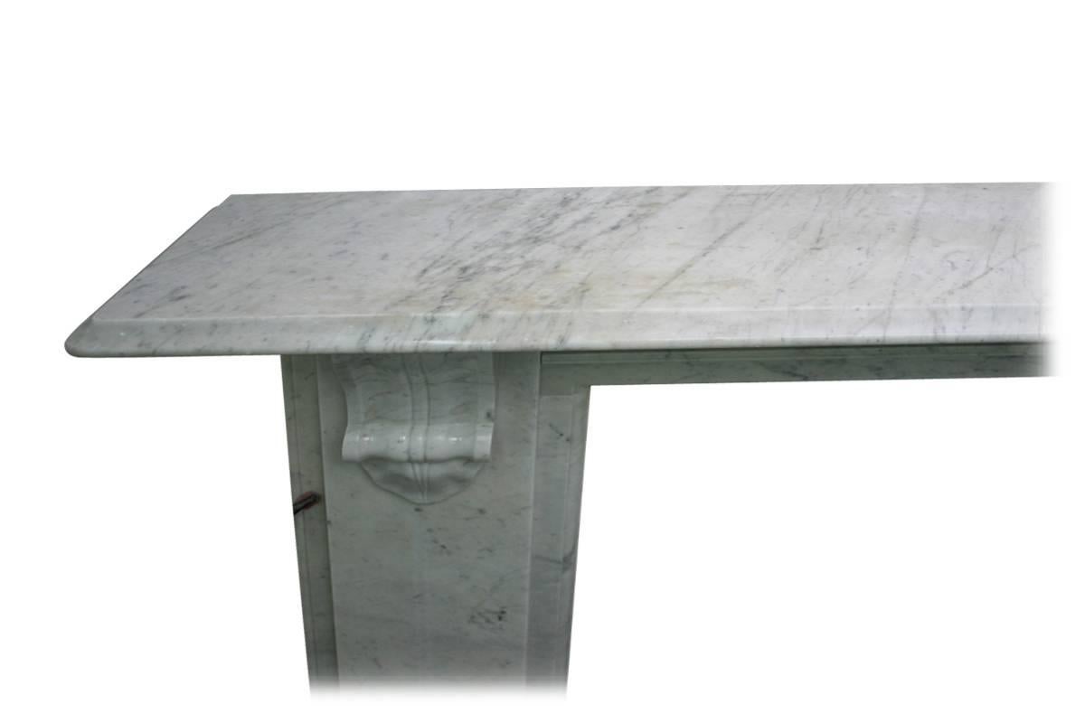 Reclaimed 19th Century Carrara Marble Fireplace Surround 1