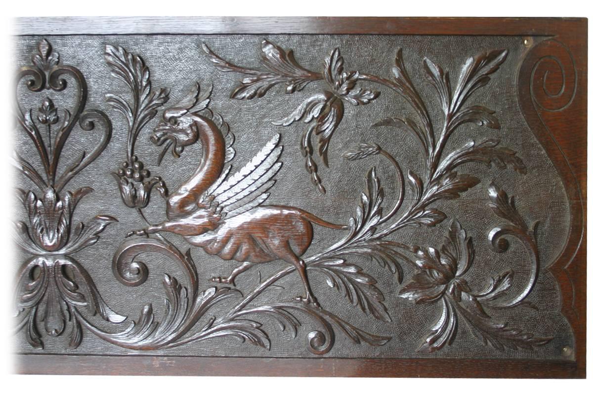 Large 19th Century Carved Oak Panel In Good Condition In Manchester, GB