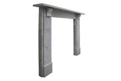Antique Victorian 19th Century Carrara Marble Fireplace Surround