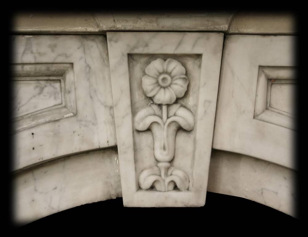 ivy leaf statuary marble fireplace surround