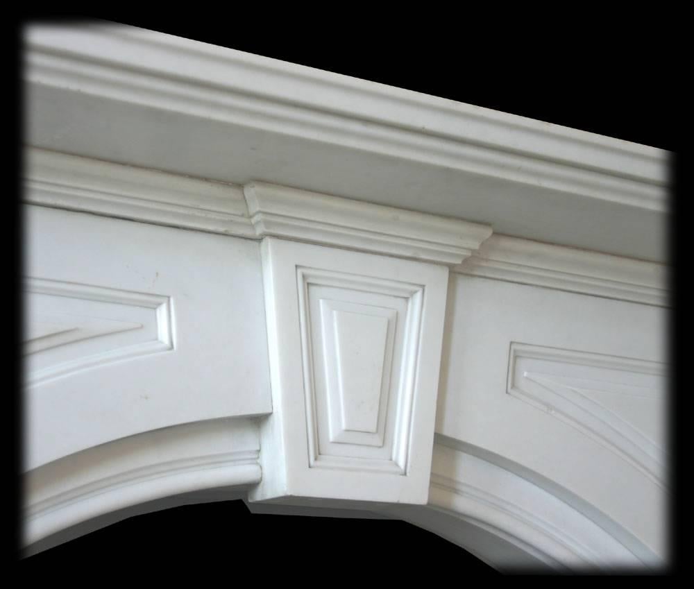 Antique Victorian Statuary White Marble Fireplace In Excellent Condition In Manchester, GB